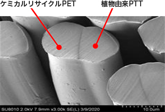 植物由来原料とリサイクル原料を使用した高ストレッチ繊維 「SOLOTEX ECO-Hybrid」を開発 - 本文画像